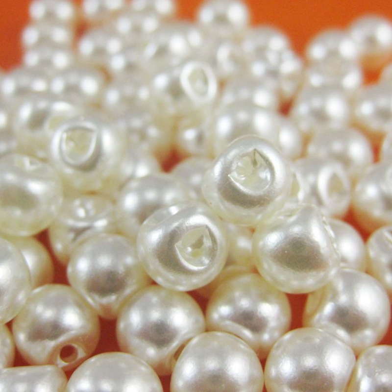 Baby Products Eco Friendly - 50szt Perłowy guzik 12mm Okrągłe kość