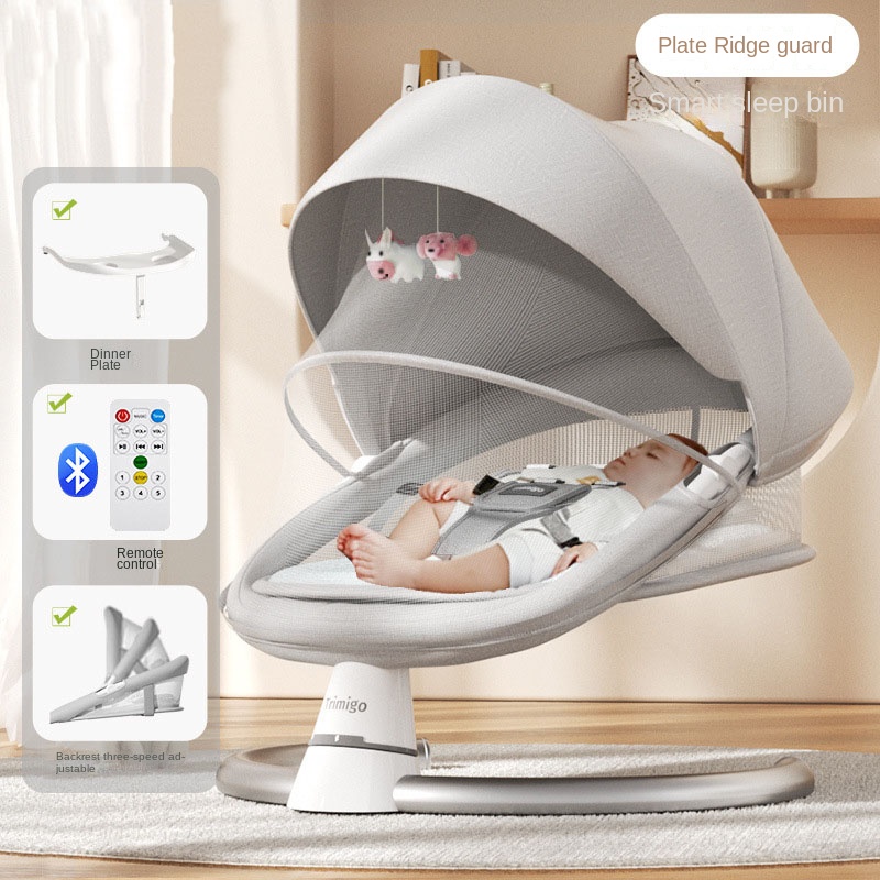 Baby Swing Bouncer - Elektryczne bujaczek dla niemowląt, kołyska z