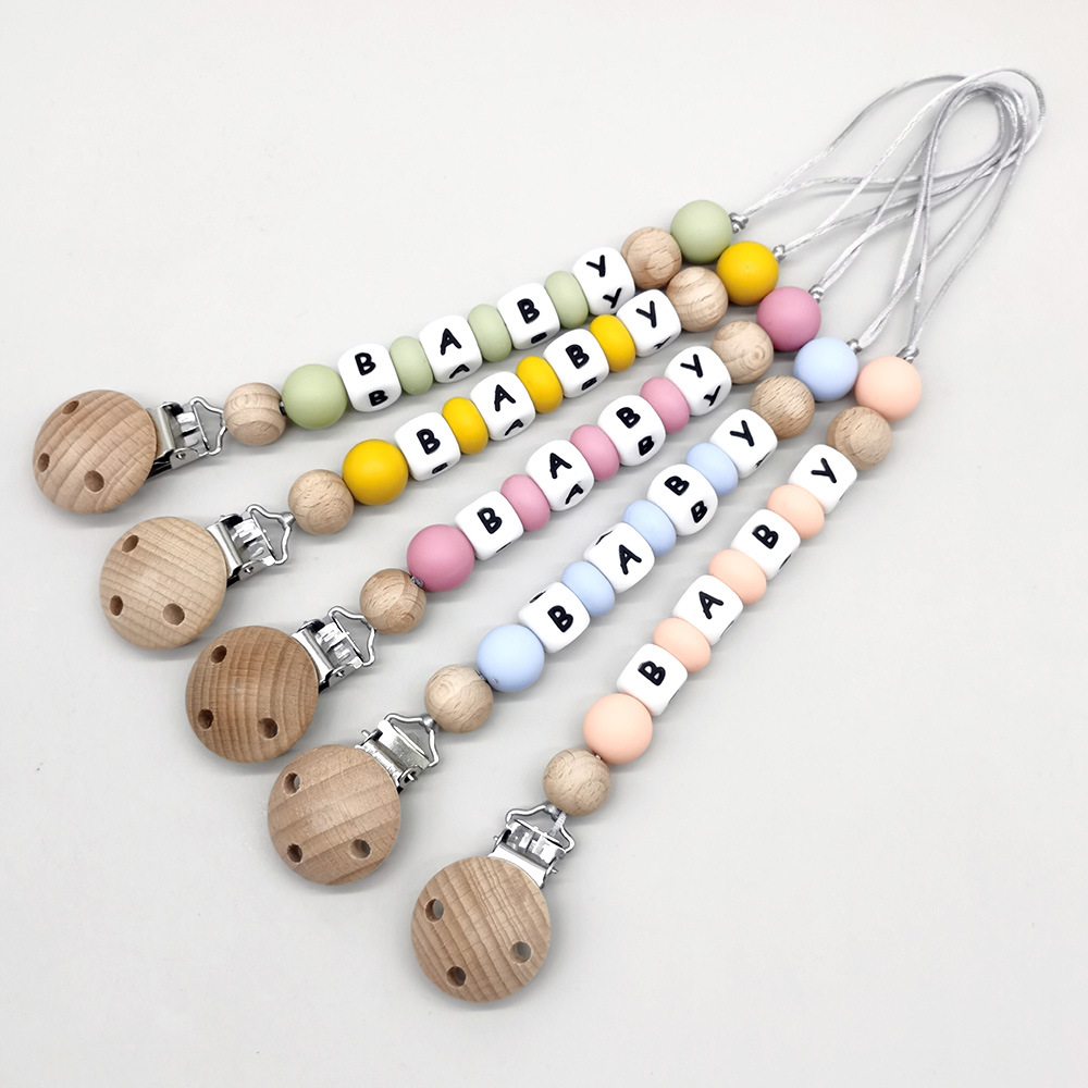Baby Products In - Klipsy do smoczków z imieniem, łańcuszki